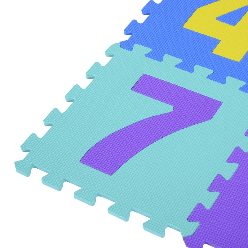 HOMCOM® 10 Stück Puzzlematte Zahlen Matte Kinder Spielmatte Kinderteppich 26-teiliges Set