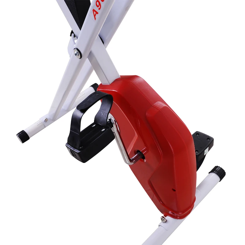 HOMCOM® Heimtrainer | Stahl, ABS | 83 x 43 x 110 cm | Weiß, Rot
