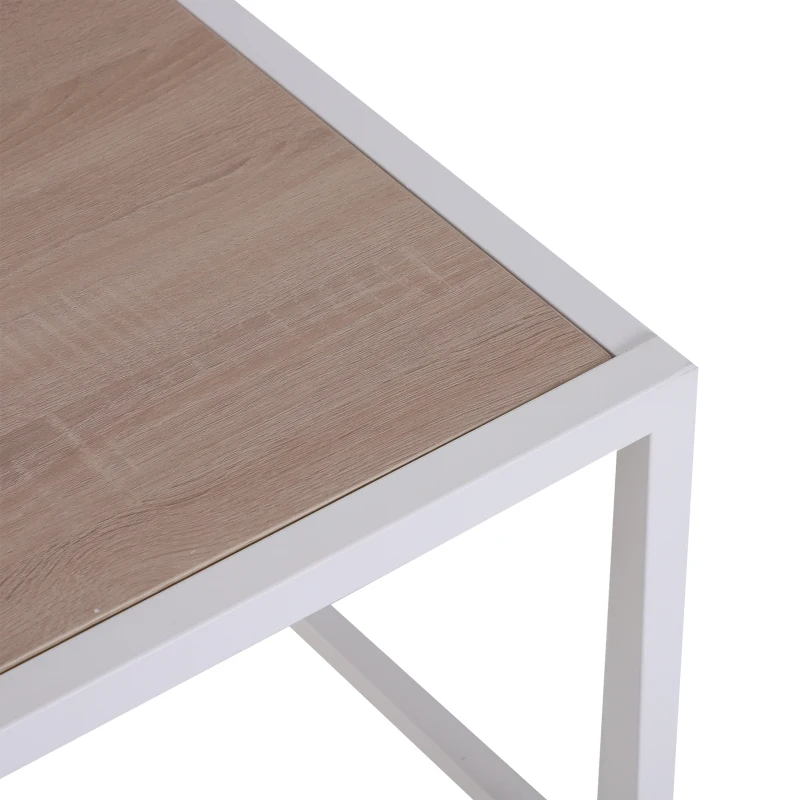 HOMCOM® Vintage Couchtisch Beistelltisch Wohnzimmertisch Sofatisch Metallgestell gemasert 106 x 61 x 47,5 cm