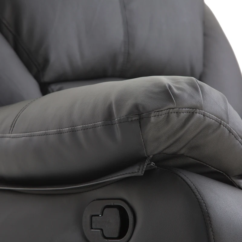 HOMCOM® Relaxsessel Fernsehsessel mit Liegefunktion Schwarz Verstellbar