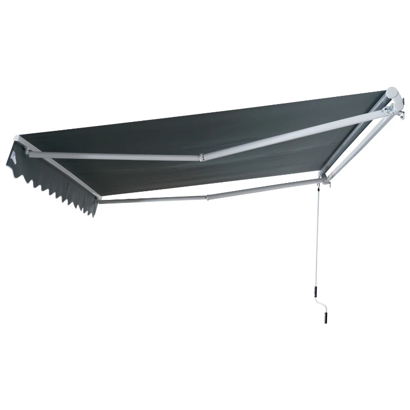 Outsunny® Markise Gelenkarmmarkise Sonnenschutz Grau 3,95x2,5m