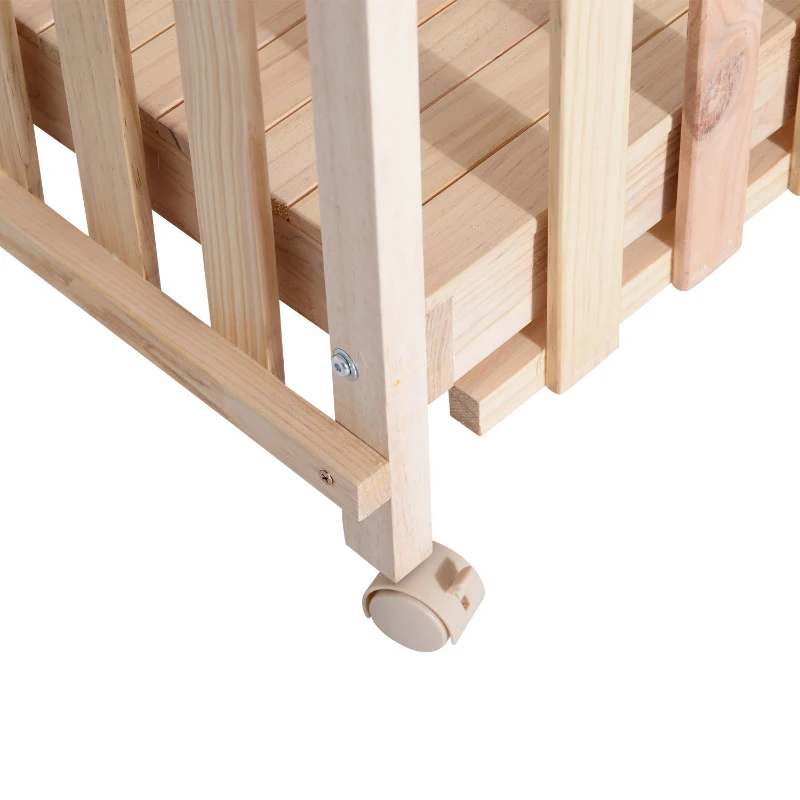 Outsunny® Sandkasten Spielhaus Sandbox Spielveranda mit Dach Holz