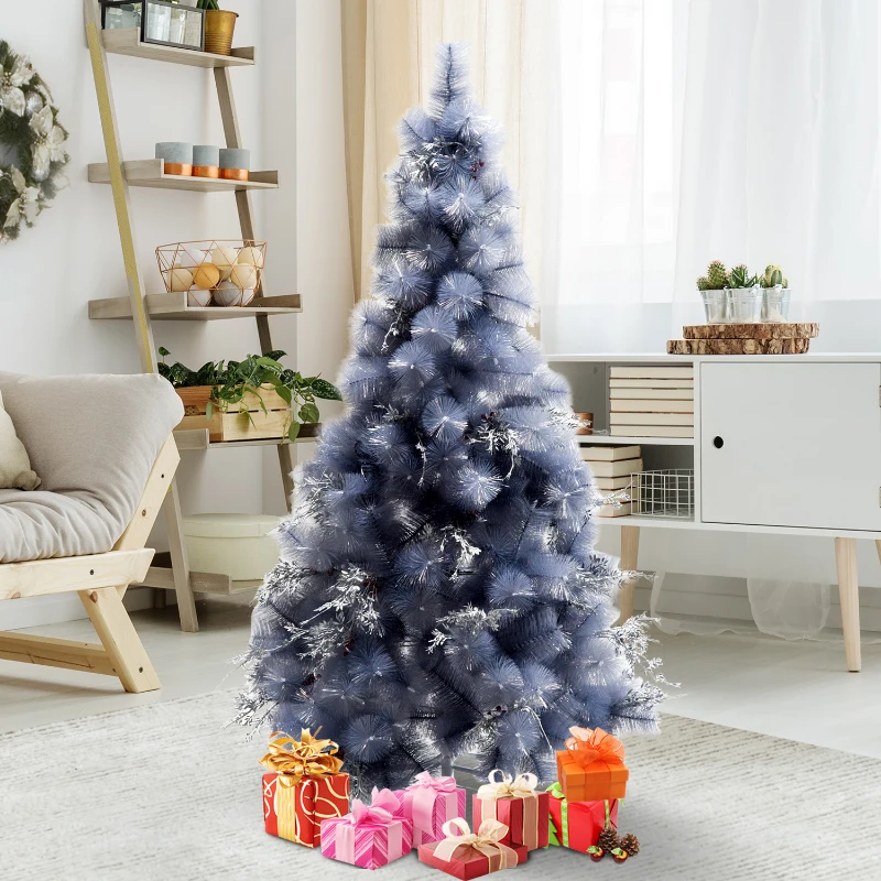 HOMCOM® Künstlicher Weihnachtsbaum | Tannenbaum |  ∅75 x 150 cm | Grau
