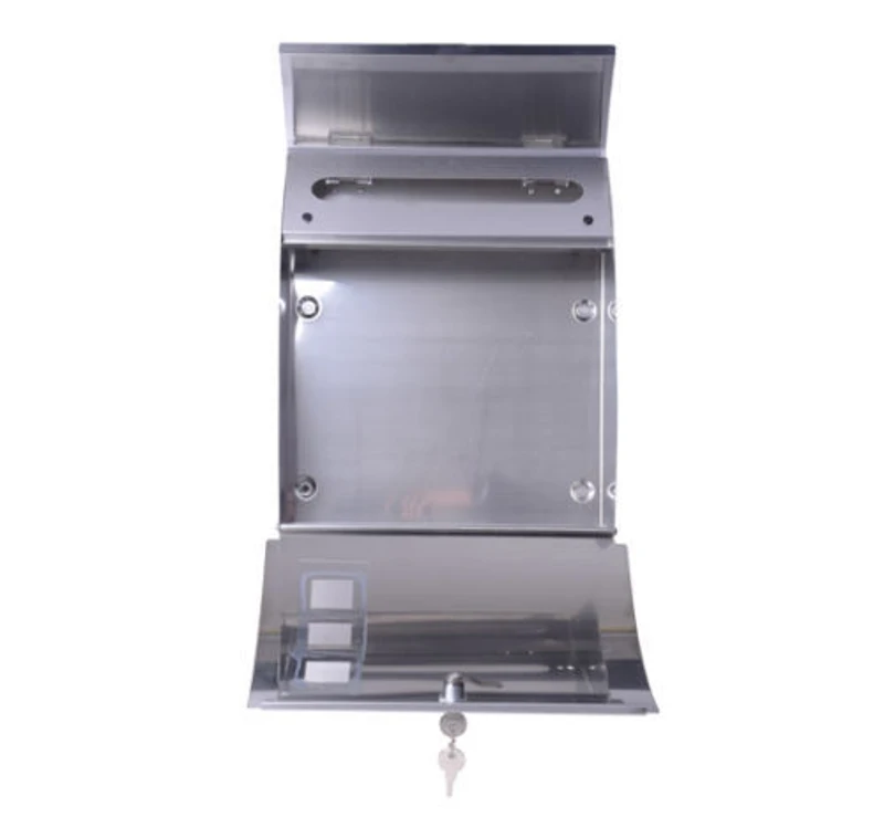 SKRZYNKA NA LISTY Z GAZETNIKIEM stal nierdzewna