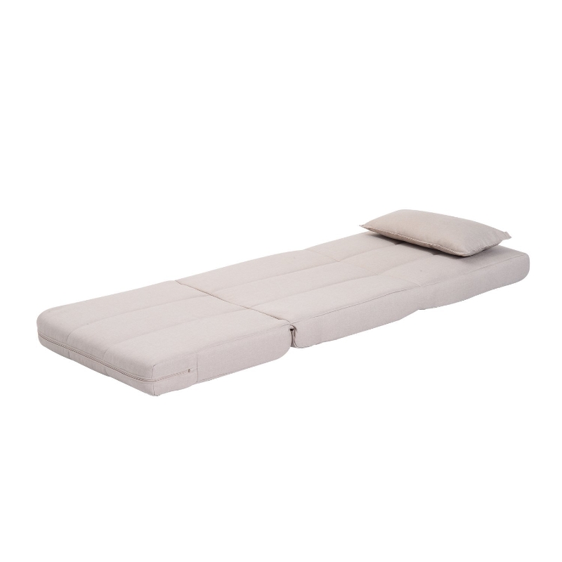 HOMCOM klappbarer Schlafsessel Schlafsofa Gästebett creme