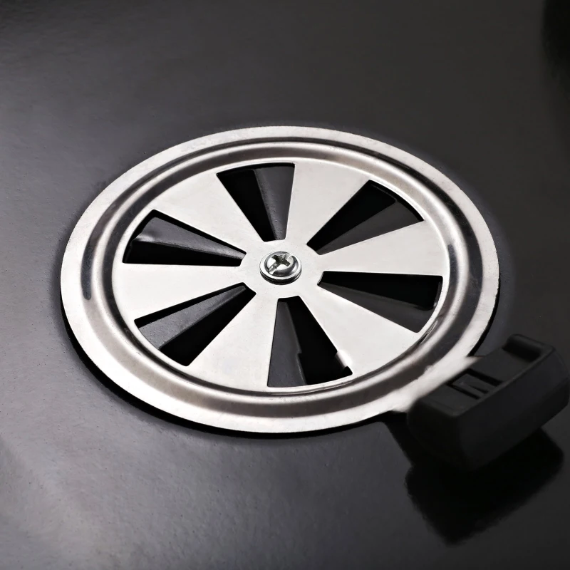 Outsunny Holzkohlegrill mit Rädern, Grillwagen, Metall, Schwarz