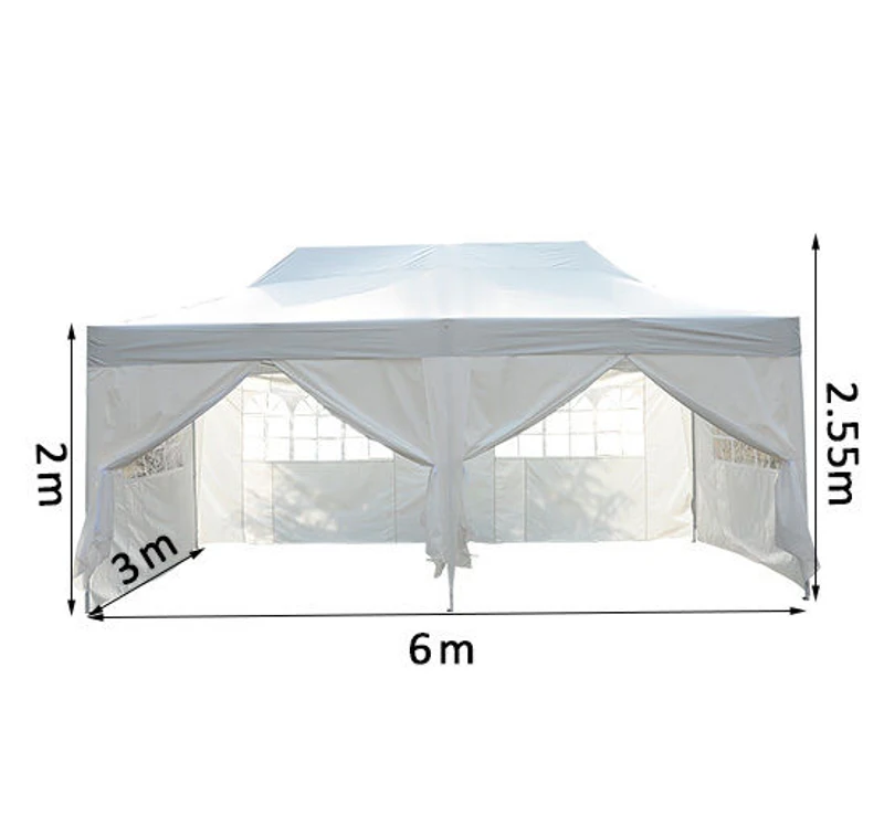Outsunny® 3x6 m Faltpavillon weiß Faltzelt Gartenzelt inkl. 6 Seitenteile