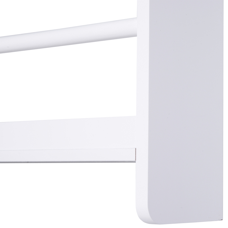 HOMCOM® Bücherregal 4 Ebenen Bücherhalter Aufbewahrungsregal Wandmontage Wasserfest Holz 59 x 12 x 113 cm