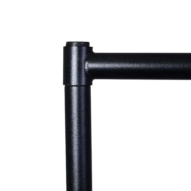 HOMCOM Metall Kleiderständer Kleiderwagen Rollgarderobe Garderobenständer 180x60x150 cm