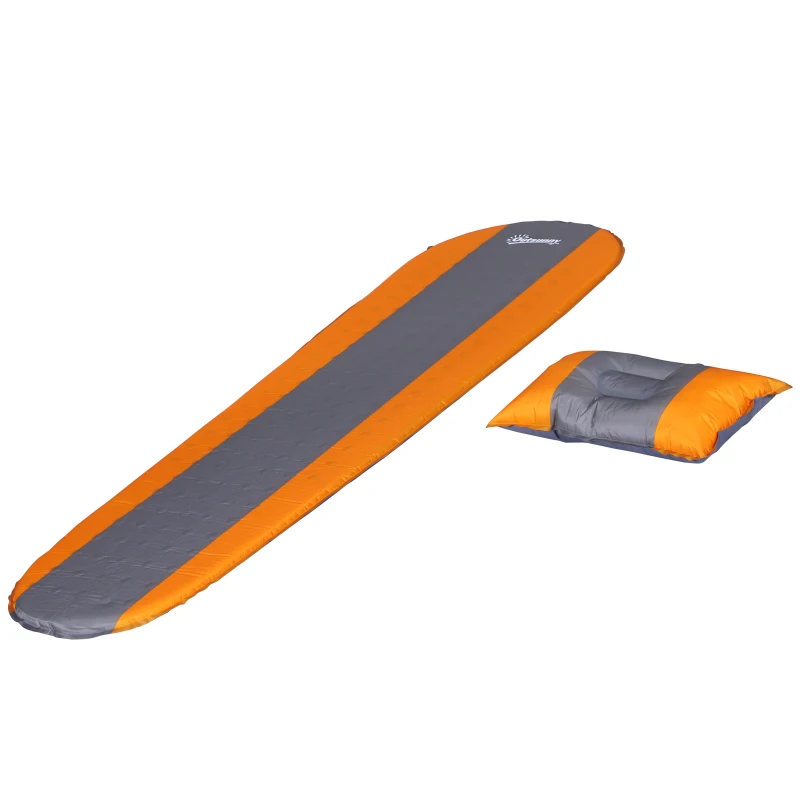 Outsunny® Luftmatraze Aufblasbare Luftbett Kopfkissen Schlafmatte Camping Matraze Pongee