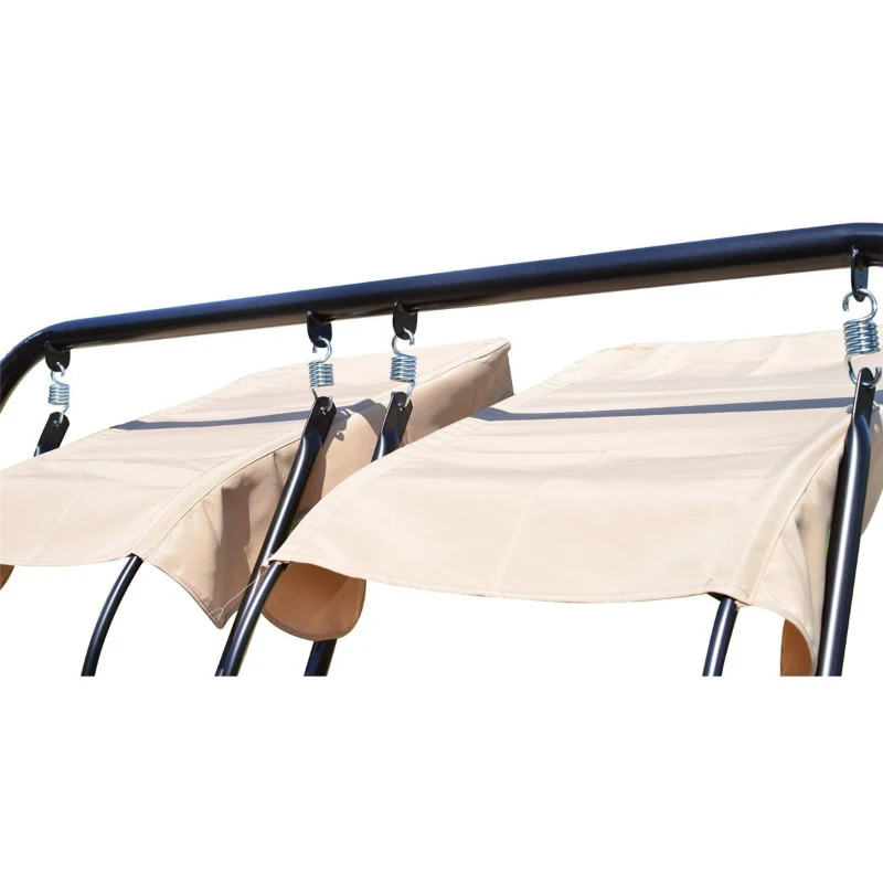 Outsunny® Hollywoodschaukel Gartenschaukel mit Sonnendach 2-Sitzer