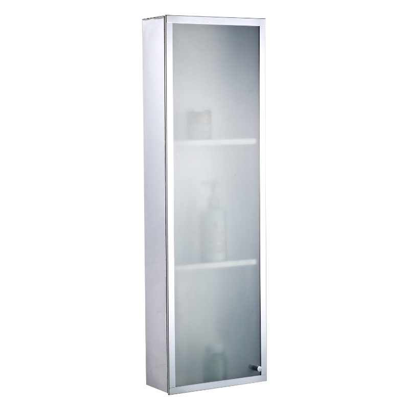 HOMCOM® Hängeschrank Badschrank 3 Fächer Edelstahl 25x80cm
