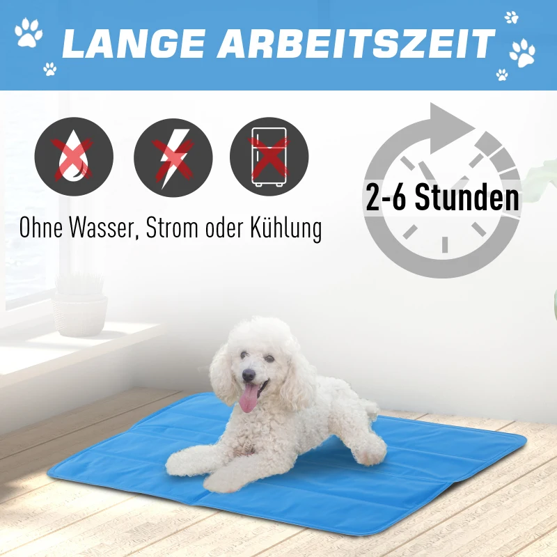 PawHut® Kühlmatte Haustiermatte Eis-Pad Blau