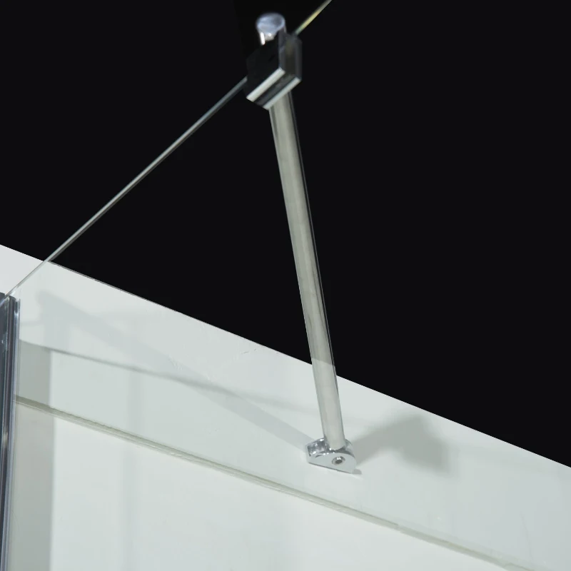 Homcom 2 tlg. Duschwand Duschabtrennung Badewanne Faltwand Echtglas 1200 x 1400 x 6mm