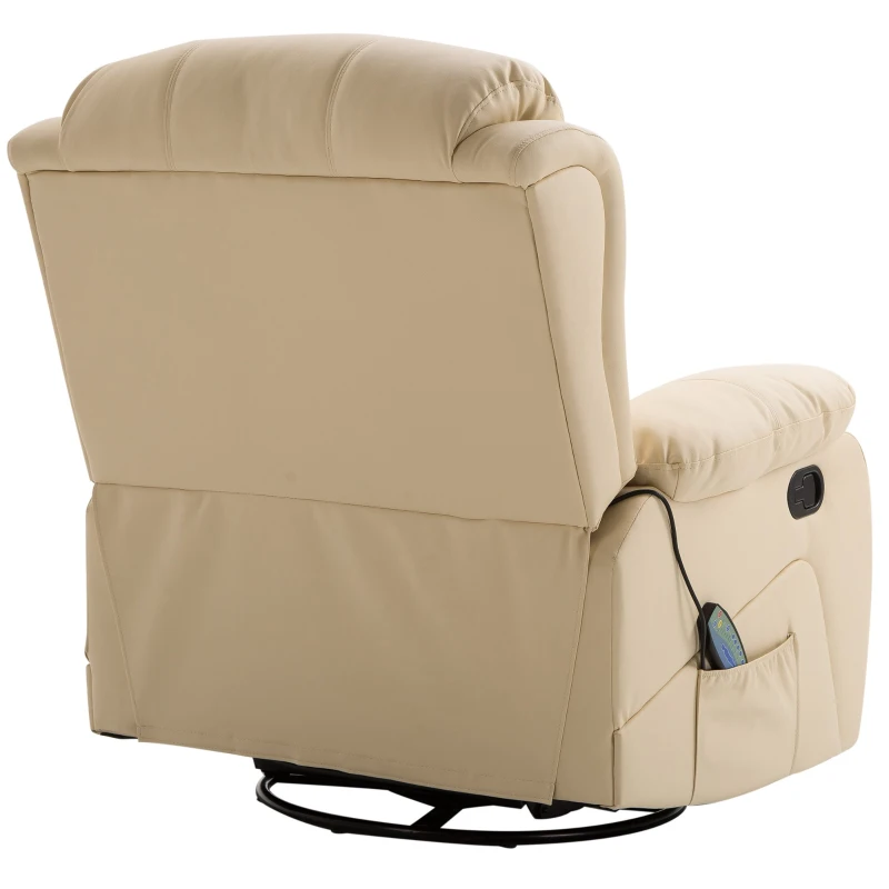 HOMCOM® Massagesessel Vibrations- und Heizfunktion Beige