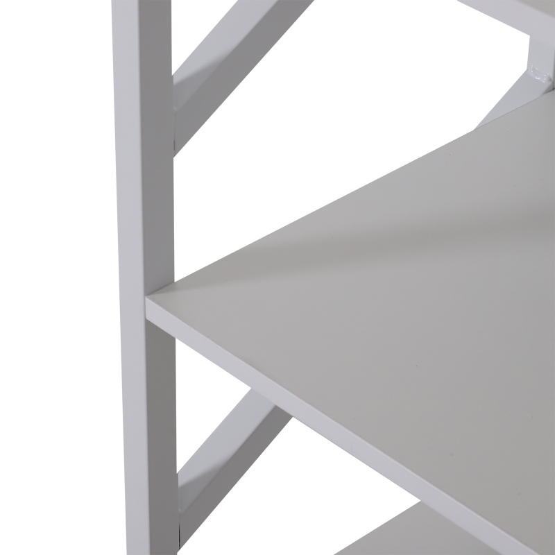 HOMCOM® Standregal Aktenregal Bücherregal Lagerregal Aufbewahrungsregal Weiß 60 x 40 x 96,5 cm