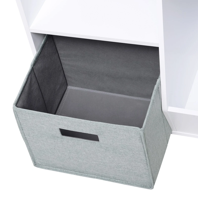 HOMCOM® Aufbewahrungsregal mit 5 Fächern Standregal Spielzeugregal 2 Schubladen MDF Weiß