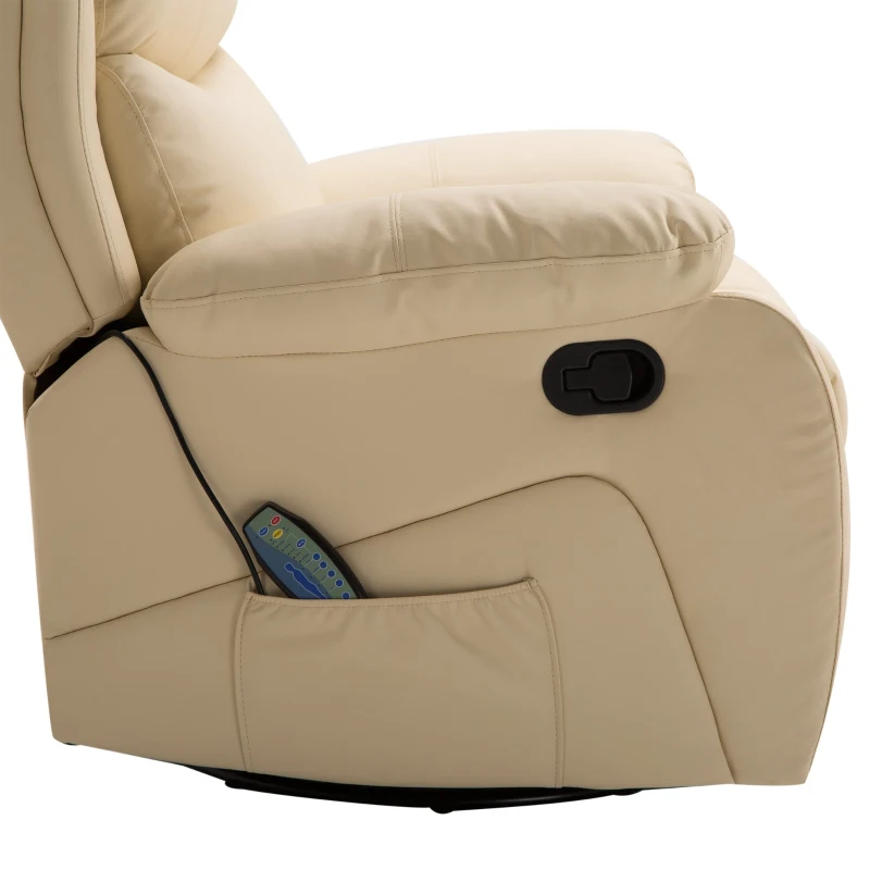 HOMCOM® Massagesessel Vibrations- und Heizfunktion Beige