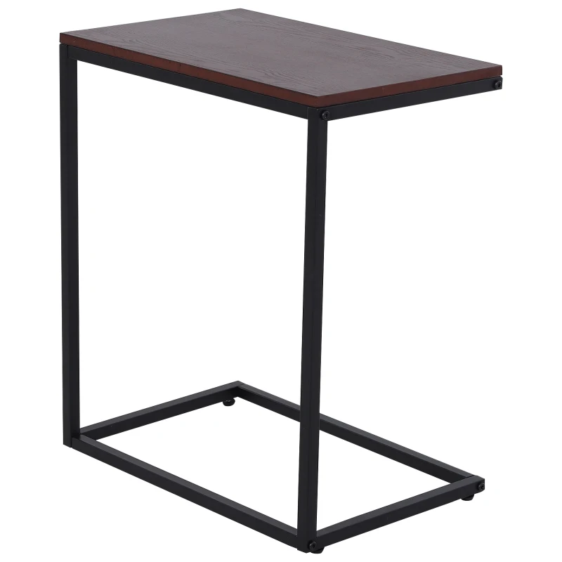 HOMCOM® Beistelltisch in C-Form Kaffeetisch Couchtisch Standtisch Tisch Metall MDF