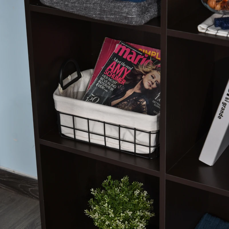 HOMCOM® Schrank Kommode Küchenschrank Würfelregal mit 6 getrennte Gitter Kaffeefarbe