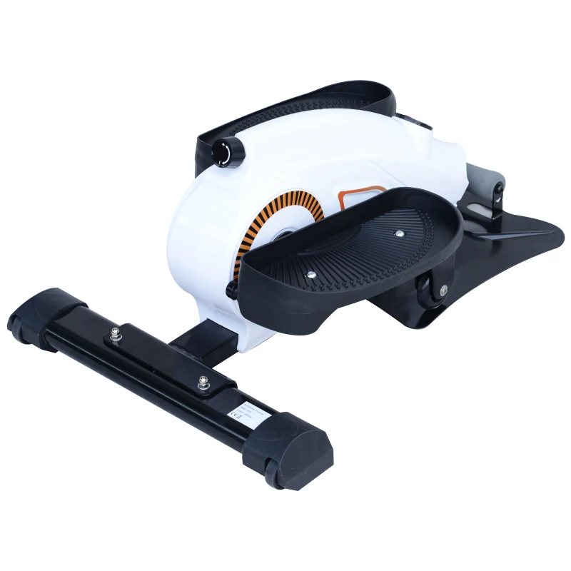 HOMCOM® Mini-Ellipsenmaschine Unter-Desk-Trainer mit LCD-Monitor Schwarz+Weiß
