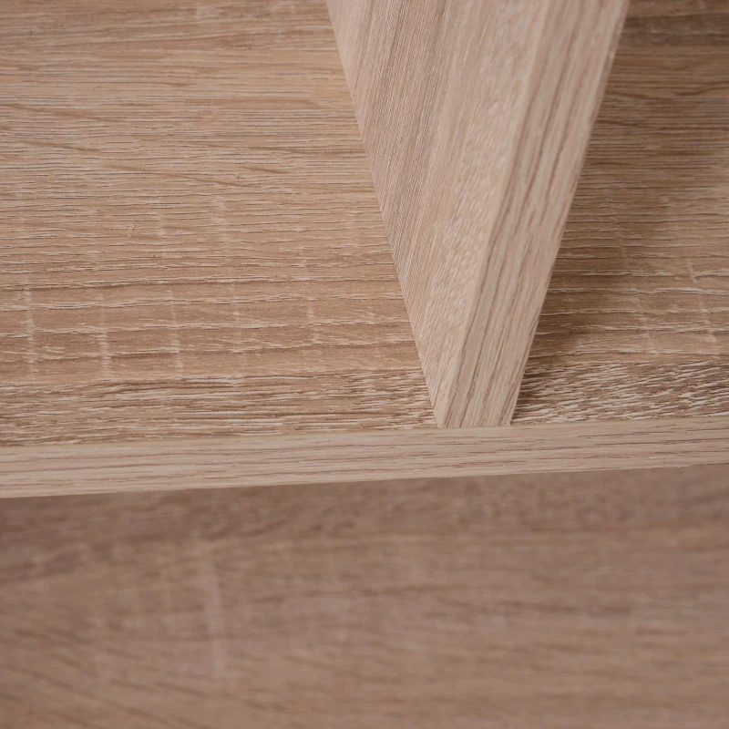 HOMCOM® Bücherregal mit 9 Würfeln | Holzregal | 80x35x160cm | Natur, Weiß