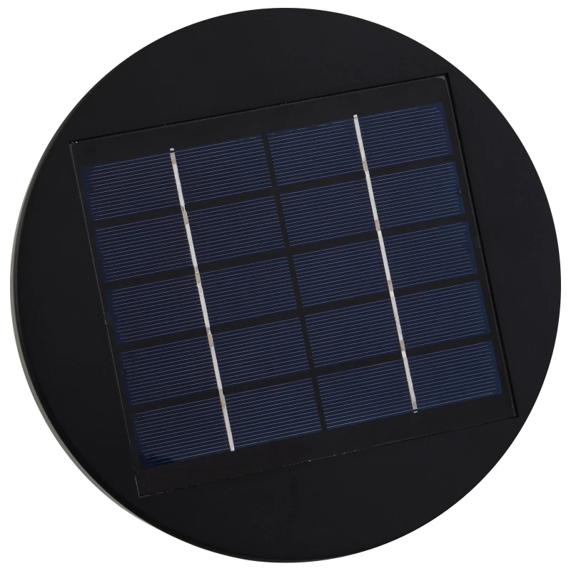 Outsunny® Solar Gartenlaterne mit LED Laterne Wegleuchte 91/200 Lumen H170cm Schwarz