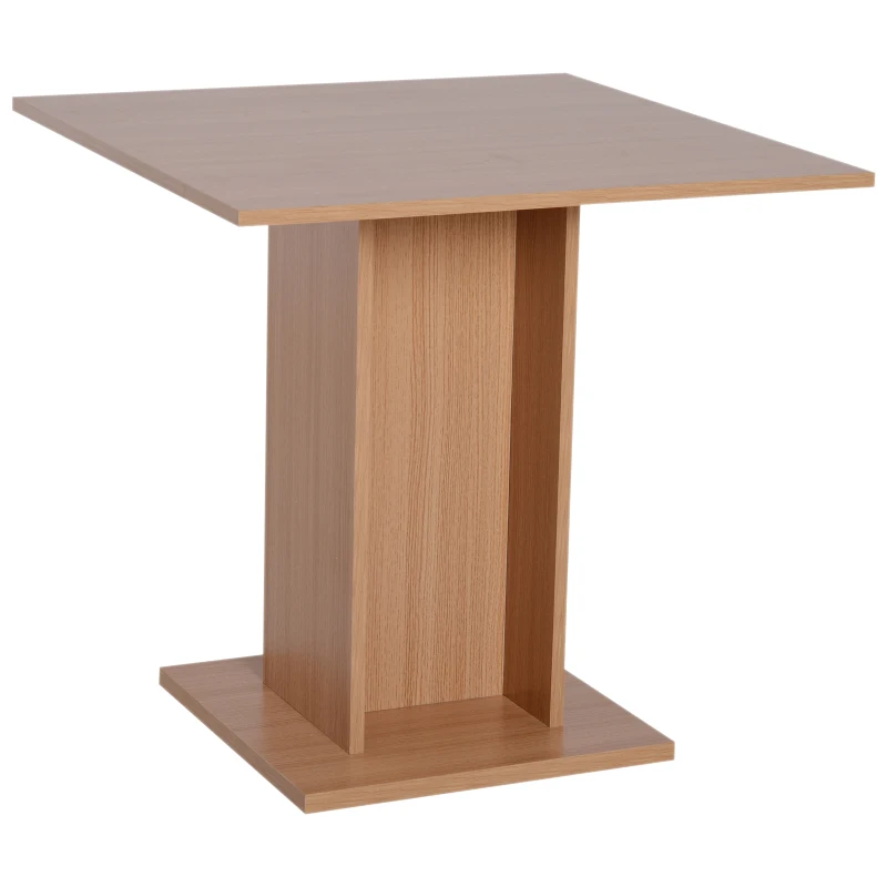 HOMCOM® Esstisch Küchentisch Esszimmertisch Holztisch Bistrotisch rechteckig Holz Natur 80 × 80 × 76,5 cm