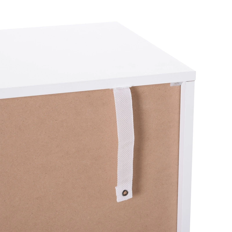 HOMCOM® Aufbewahrungsregal mit 5 Fächern Standregal Spielzeugregal 2 Schubladen MDF Weiß