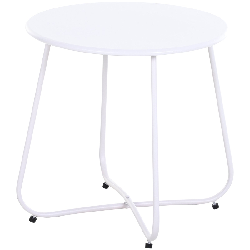 Outsunny® Beistelltisch Couchtisch Wohnzimmertisch Kaffeetisch Metall Grau