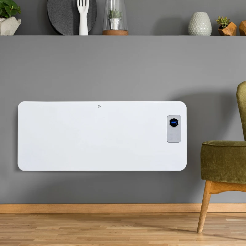HOMCOM® Heizgerät Elektroheizung Timer mit Fernbedienung 1000/2000W Weiß