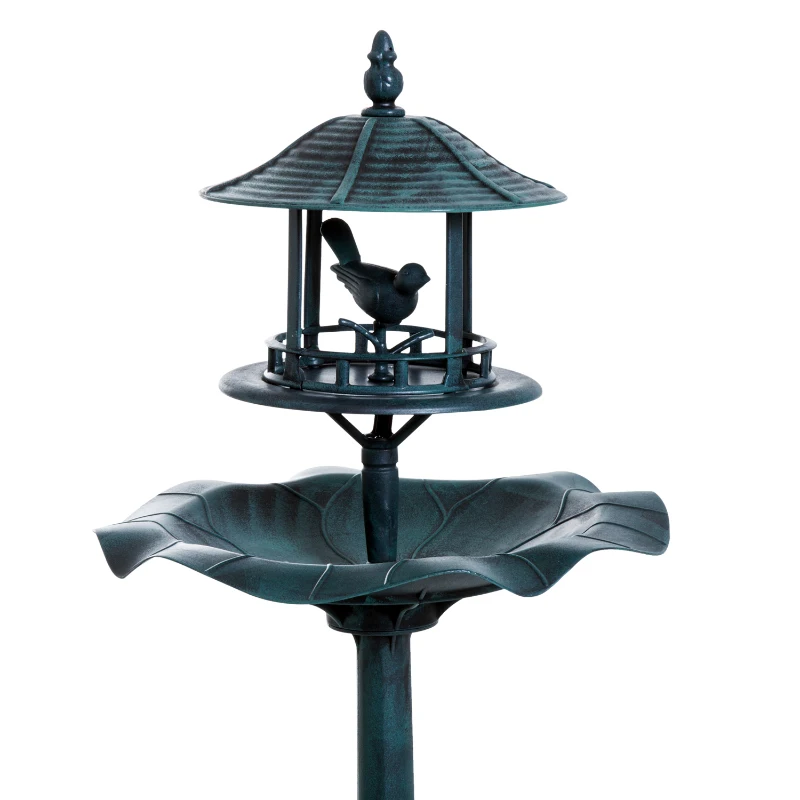 Outsunny® Vogeltränke Kunststoff Antik Grün