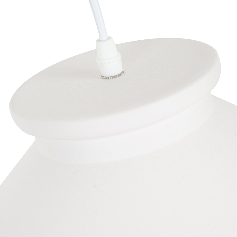 HOMCOM® Vintage Hängelampe | Deckenlampe | 40 W | Metall | ∅37 x 14,5 cm | Weiß