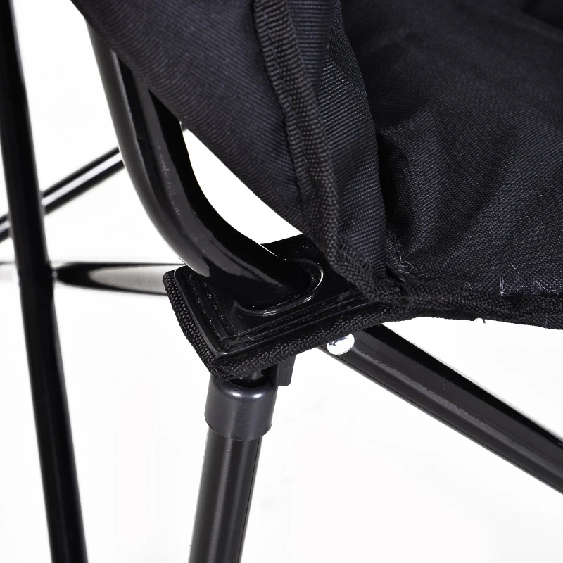 Outsunny® Campingstuhl Klappstuhl mit Becherhalter Tragetasche Outdoor Oxford Schwarz