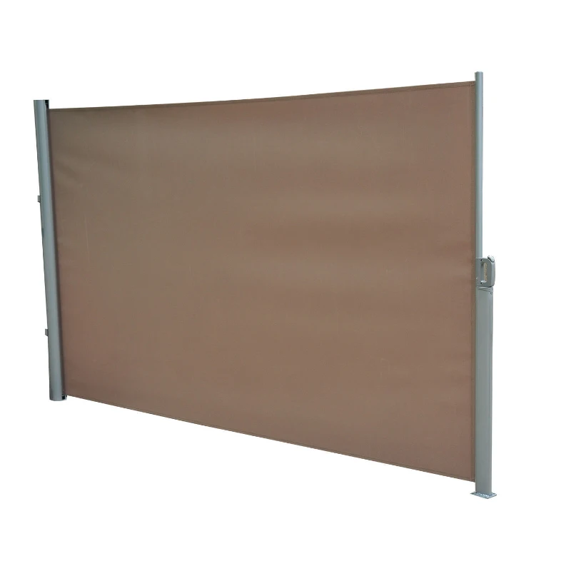 Outsunny® Seitenmarkise 1,6m x 3m braun Markise Sichtschutz Windschutz