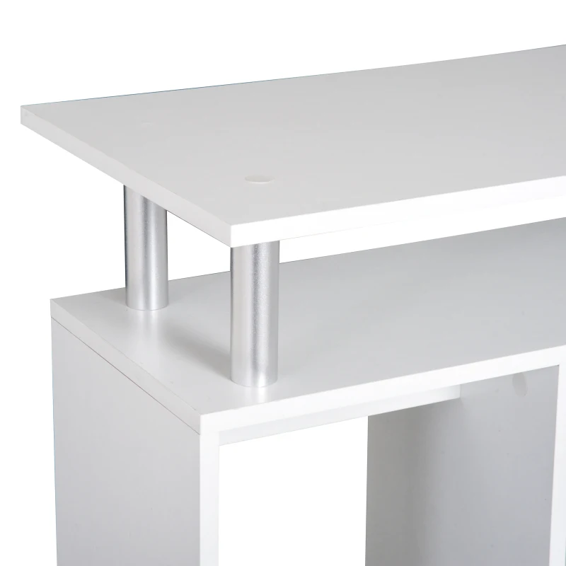 HOMCOM® Küchenwagen Servierwagen Rollwagen mit 6 Fächern Weiß