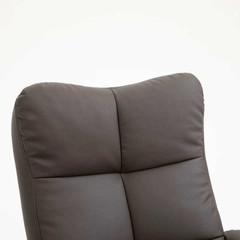 HOMCOM® Massagesessel mit Fußhocker und Heizfunktion | Relaxsessel | Braun | 80 x 86 x 99 cm