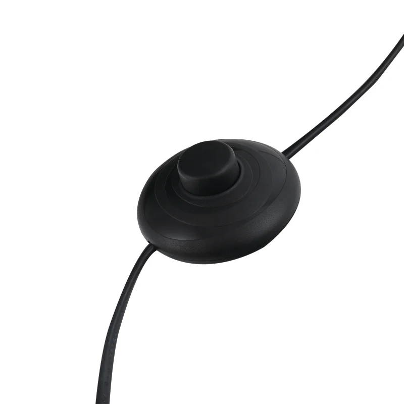 HOMCOM Stehlampe industrialer Stil Standleuchte Stehleuchte Sockel E27 für Schlafzimmer Esszimmer, Bronze, Stahl, Glas, 27x27x158 cm