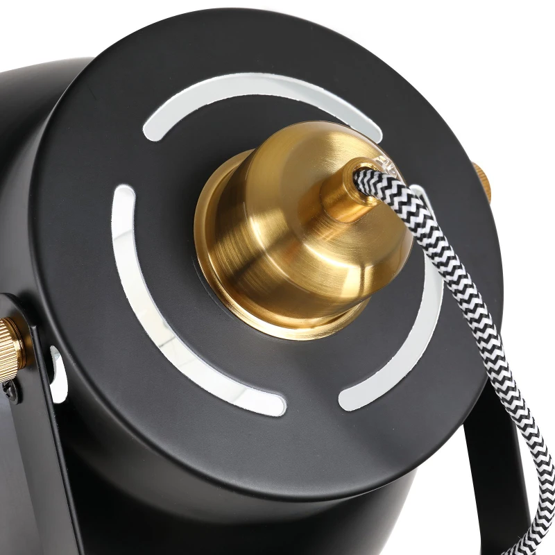 HOMCOM® Stehleuchte Stehlampe E27-Fassung neben Sofa 120° verstellbar Metall Schwarz 60 x 60 x 145 cm