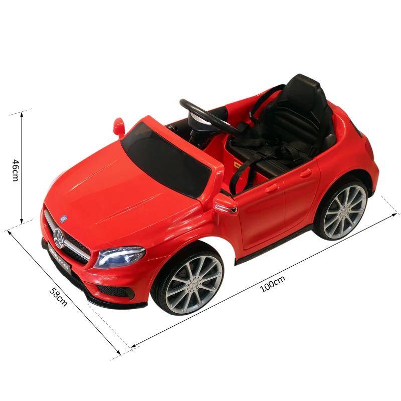 HOMCOM® Elektroauto für kinder 1 Motor Fernbedienung Musik Mercedes Kinderspielfahrzeug