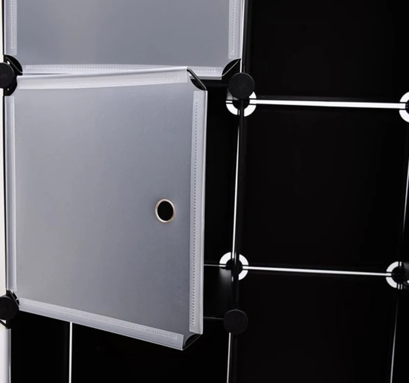 HOMCOM DIY Regalsystem Kleiderschrank Kunststoffregal 180x145x37cm