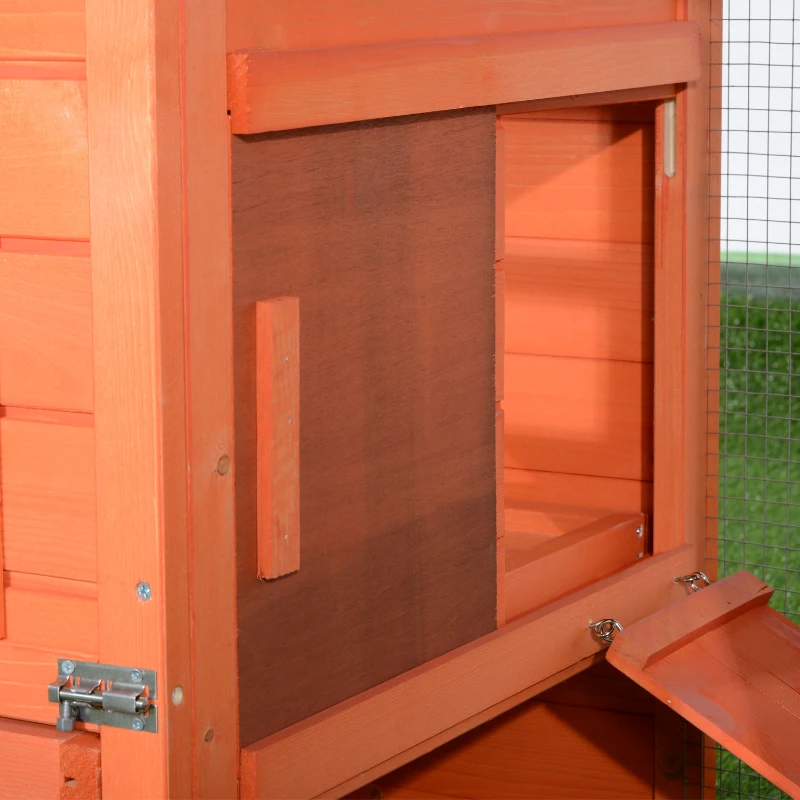 PawHut Kaninchenstall Kaninchenkäfig Hühnerstall Hühnerkäfig mit Freigehege Holz