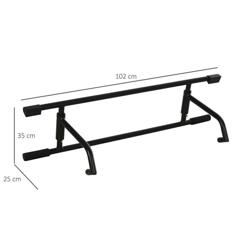 HOMCOM® Klimmzugstange pull up bar Reckstange für Türrahmen Stahl Schwarz