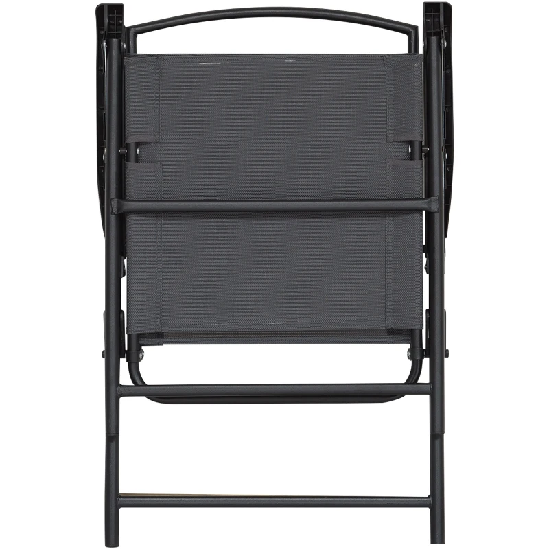 Outsunny® Gartenmöbel Set 7-teilige Sitzgruppe 1 Sonnenschirm, 1 Tisch, 4 Stühle Metall