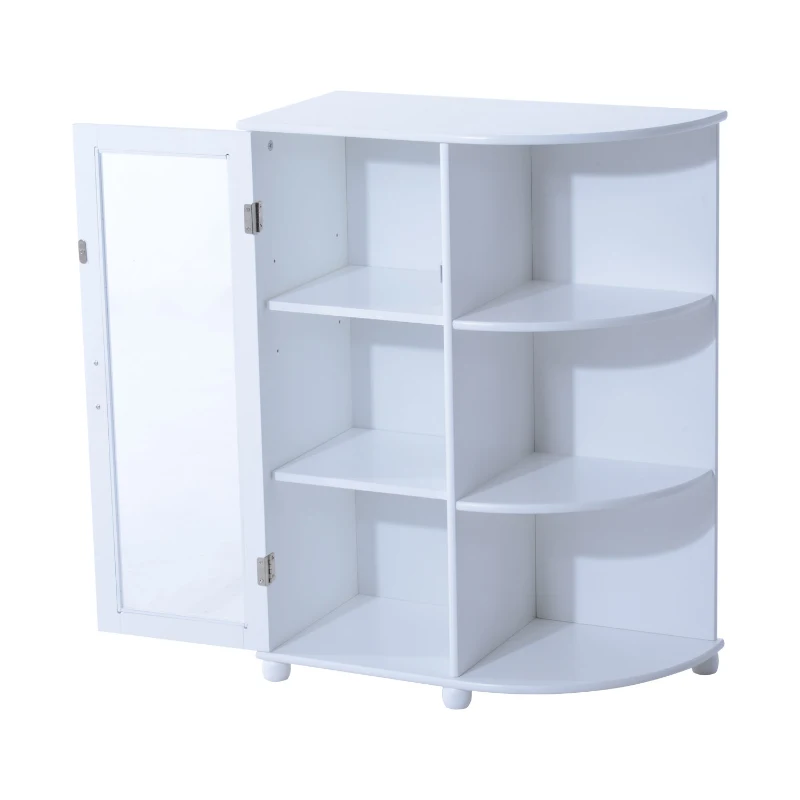 HOMCOM® Standschrank Eckschrank Badschrank weiß