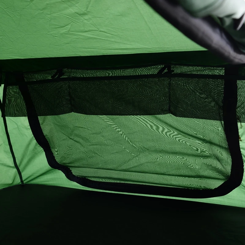 Outsunny® Faltbares Campingzelt 2-Schicht-Zelt Tragetasche Stahl Alu Oxford Grün