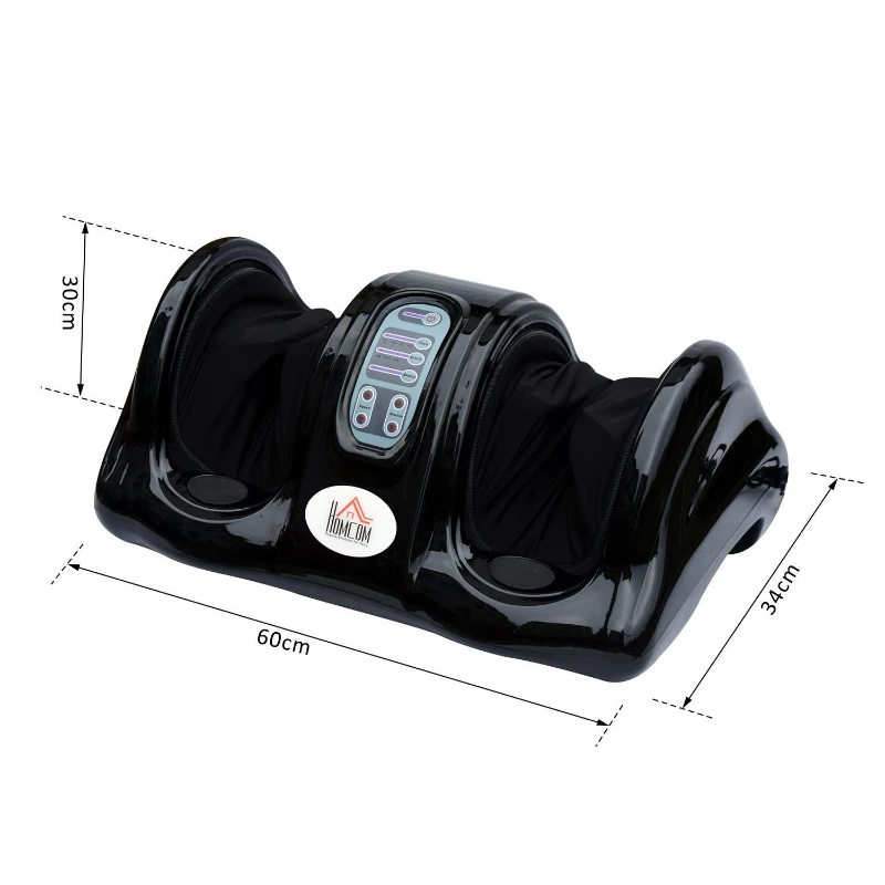 HOMCOM® Fußmassagegerät Reflexzonenmassage mit Fernbedienung Schwarz