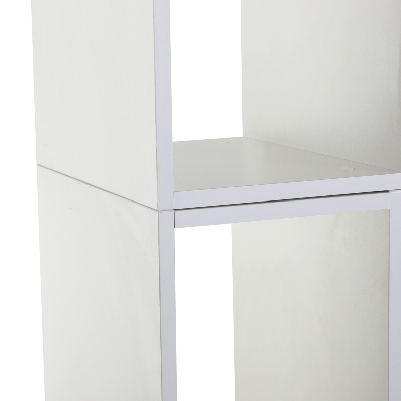 HOMCOM® Bücherregal Standregal Aktenregal 2-teilige Regale Büroregal MDF Weiß 120 x 35 x 50 cm