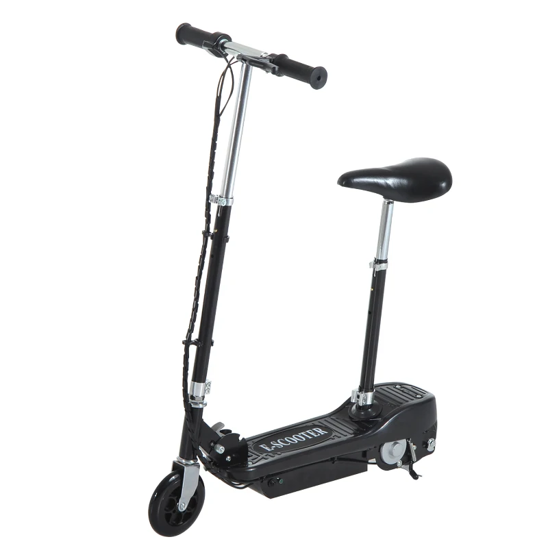 HOMCOM® Elektroroller mit Sitz Tretroller 120W klappbar Schwarz