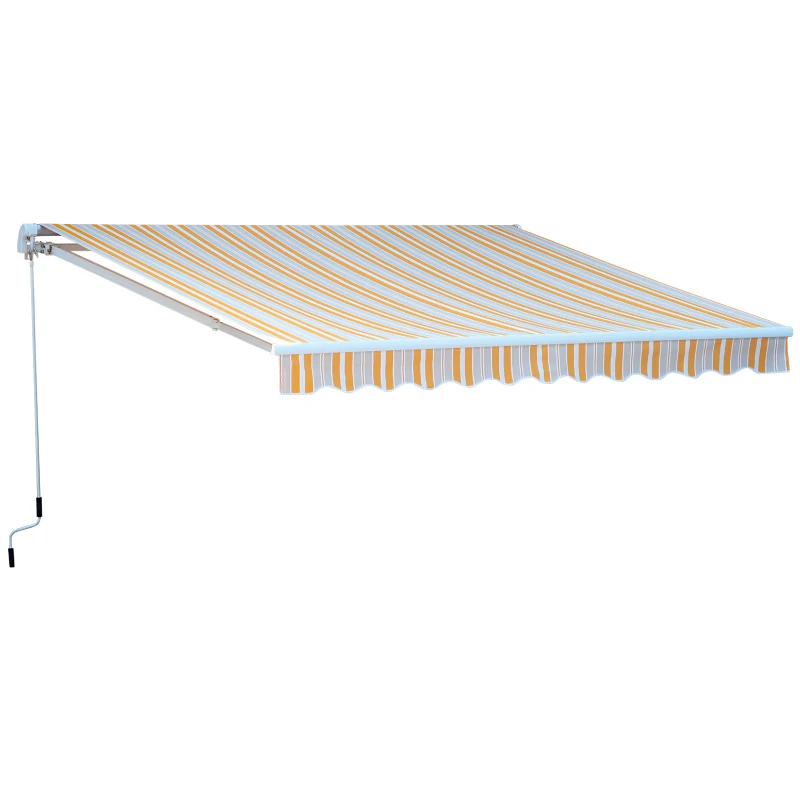 Outsunny® Markise Alu-Gelenkarm Gelenkarmmarkise 5 Farbe Sonnenschutz 3/3,5 /4/4,5m Balkon